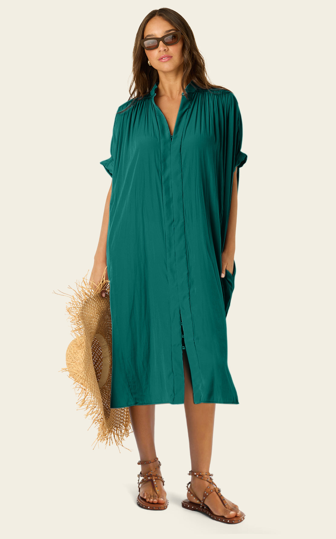 The Multiwear Shirt Dress - Juniper, Petite