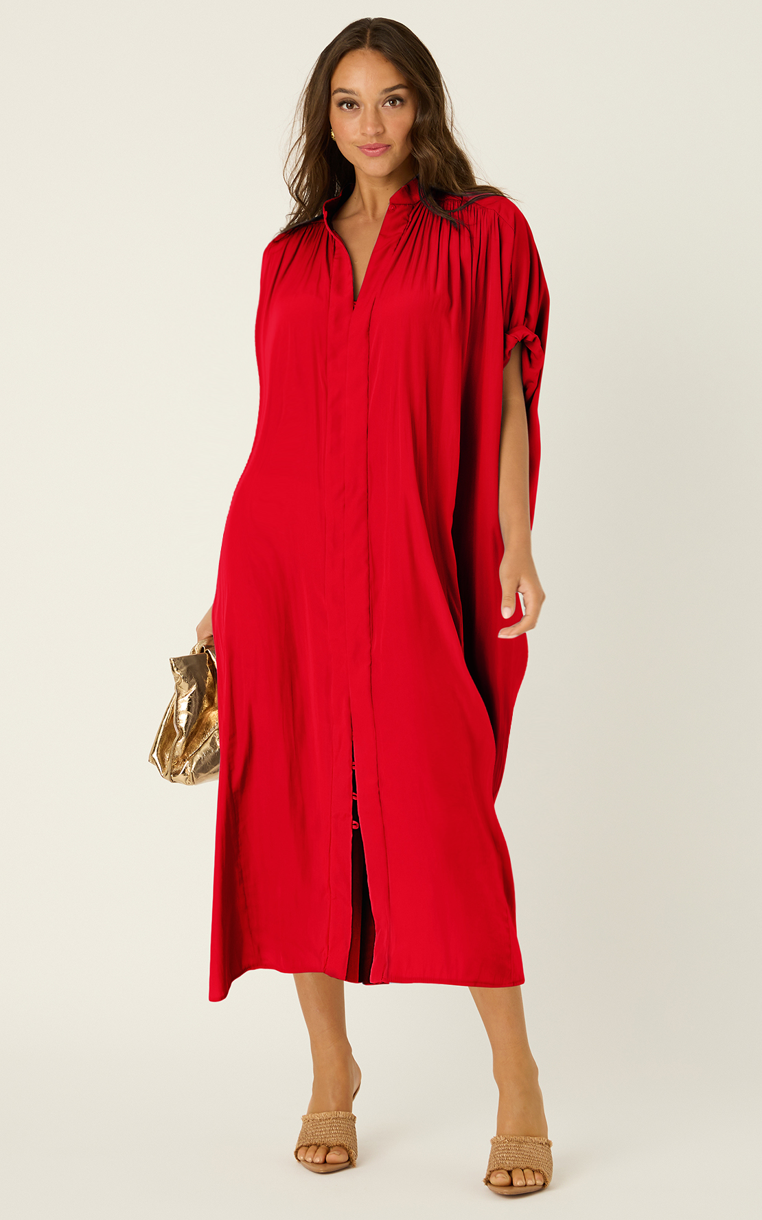 The Multiwear Shirt Dress - Rouge Délice, Grande