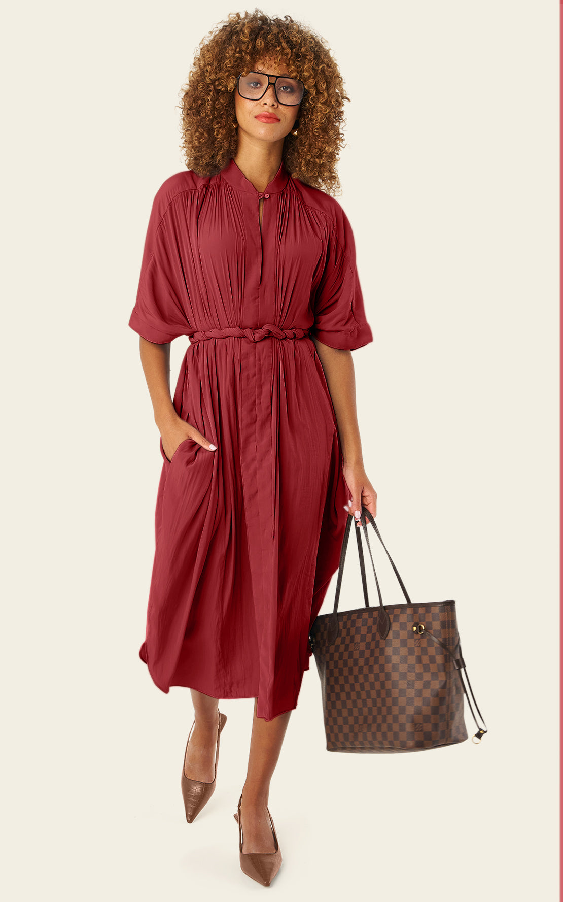 The Original Multiwear Dress - Cherry Noire, Midi
