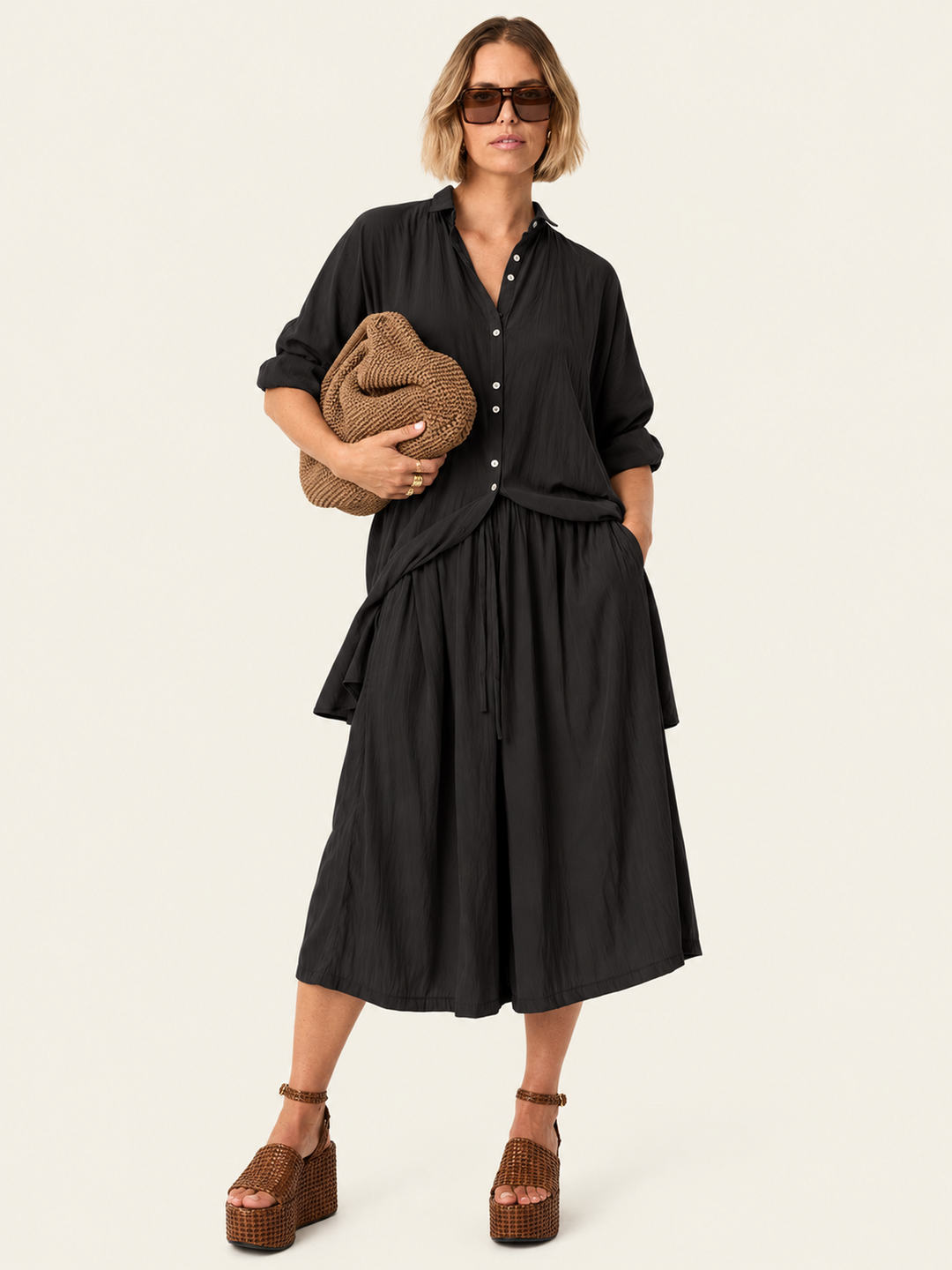 The Luxe Cullote Short - Black