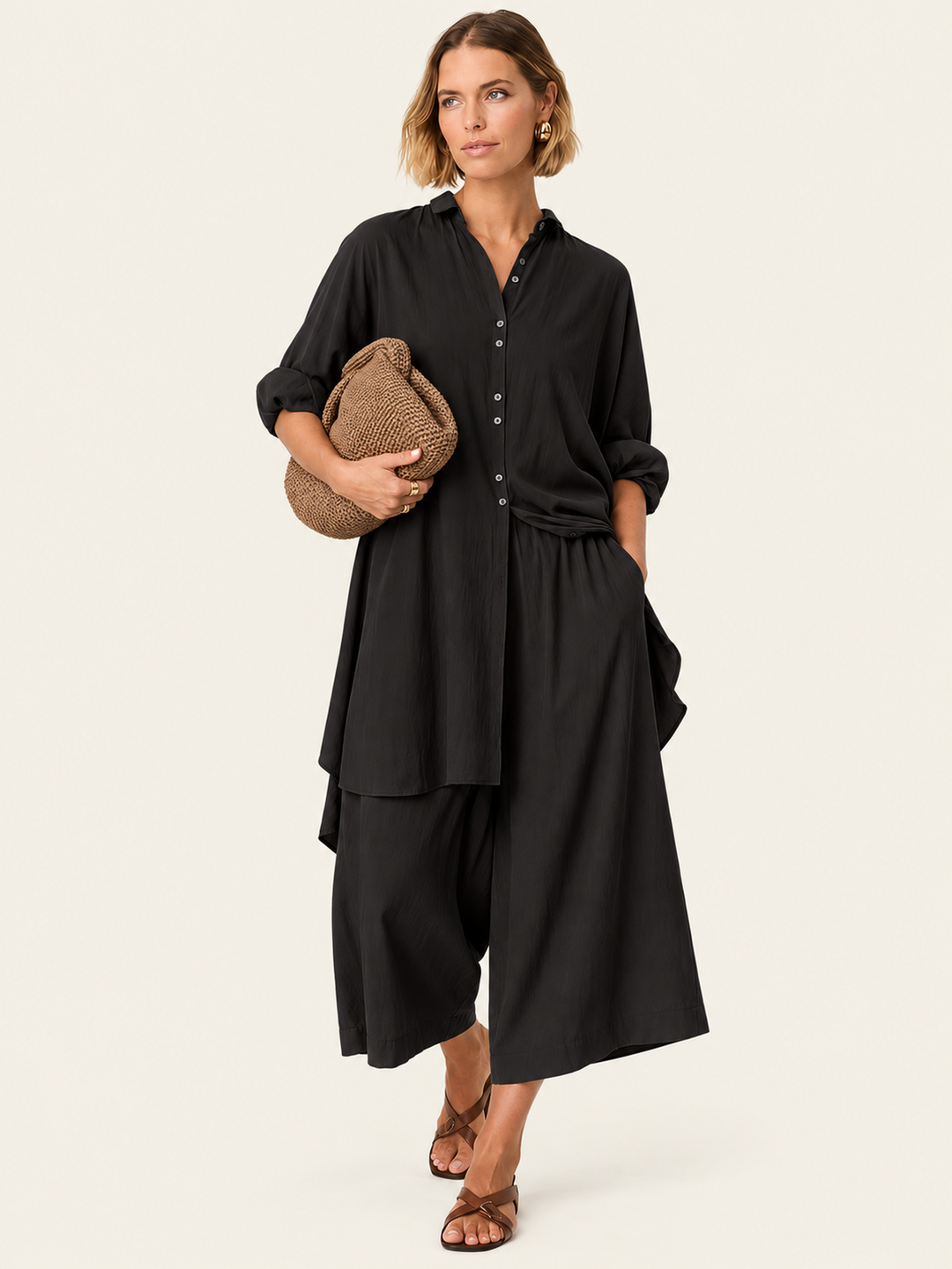 The Luxe Cullote Short - Black