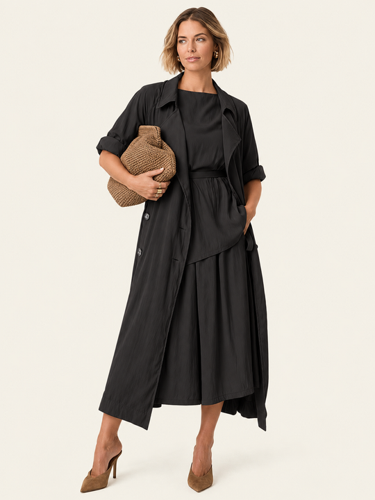 The Luxe Libre Trench - Black
