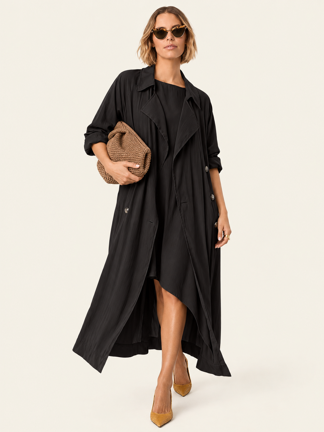 The Luxe Libre Trench - Black