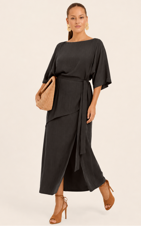 The Luxe Halo Skirt - Black