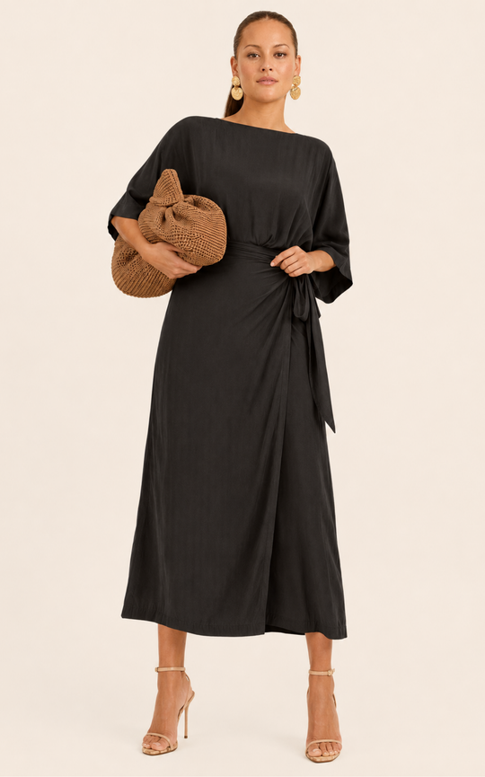 The Luxe Halo Skirt - Black
