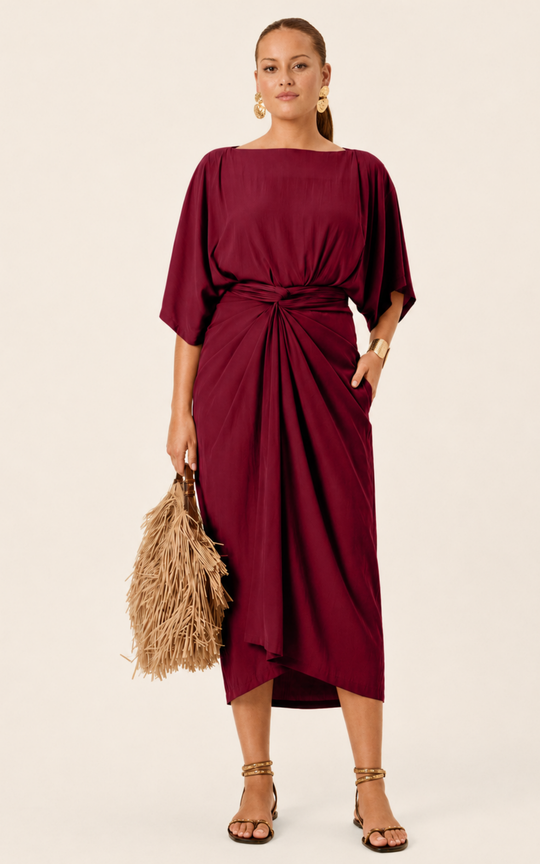 The Luxe Halo Skirt - Blackberry