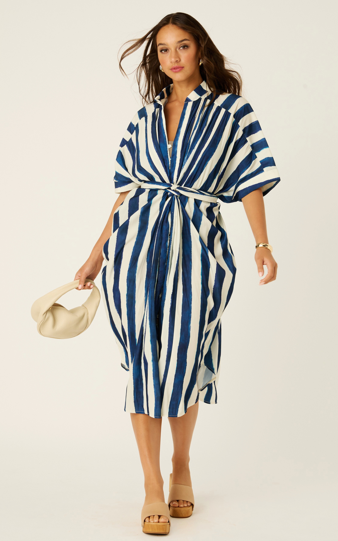 The Multiwear Shirt Dress - Shibori Stripe, Midi – Ever by X