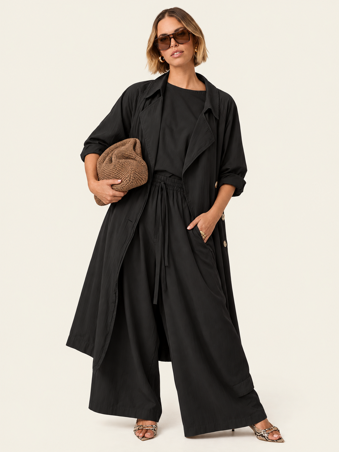 The Luxe Libre Trench - Black