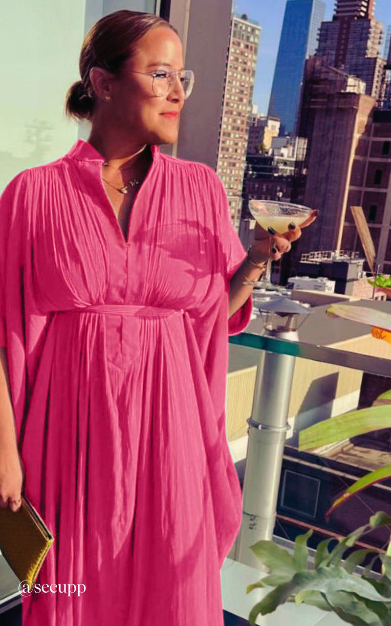 The Multiwear Shirt Dress - Peony Parfait, Midi