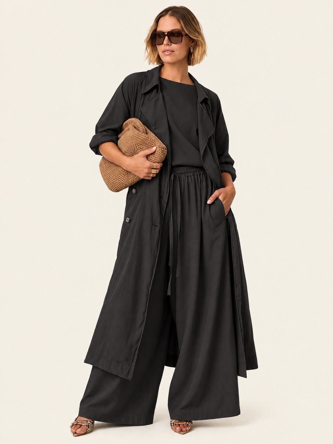 The Luxe Libre Trench - Black