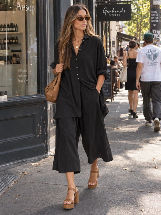 The Luxe Cullote Short - Black
