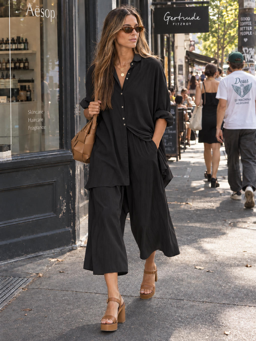 The Luxe Cullote Short - Black