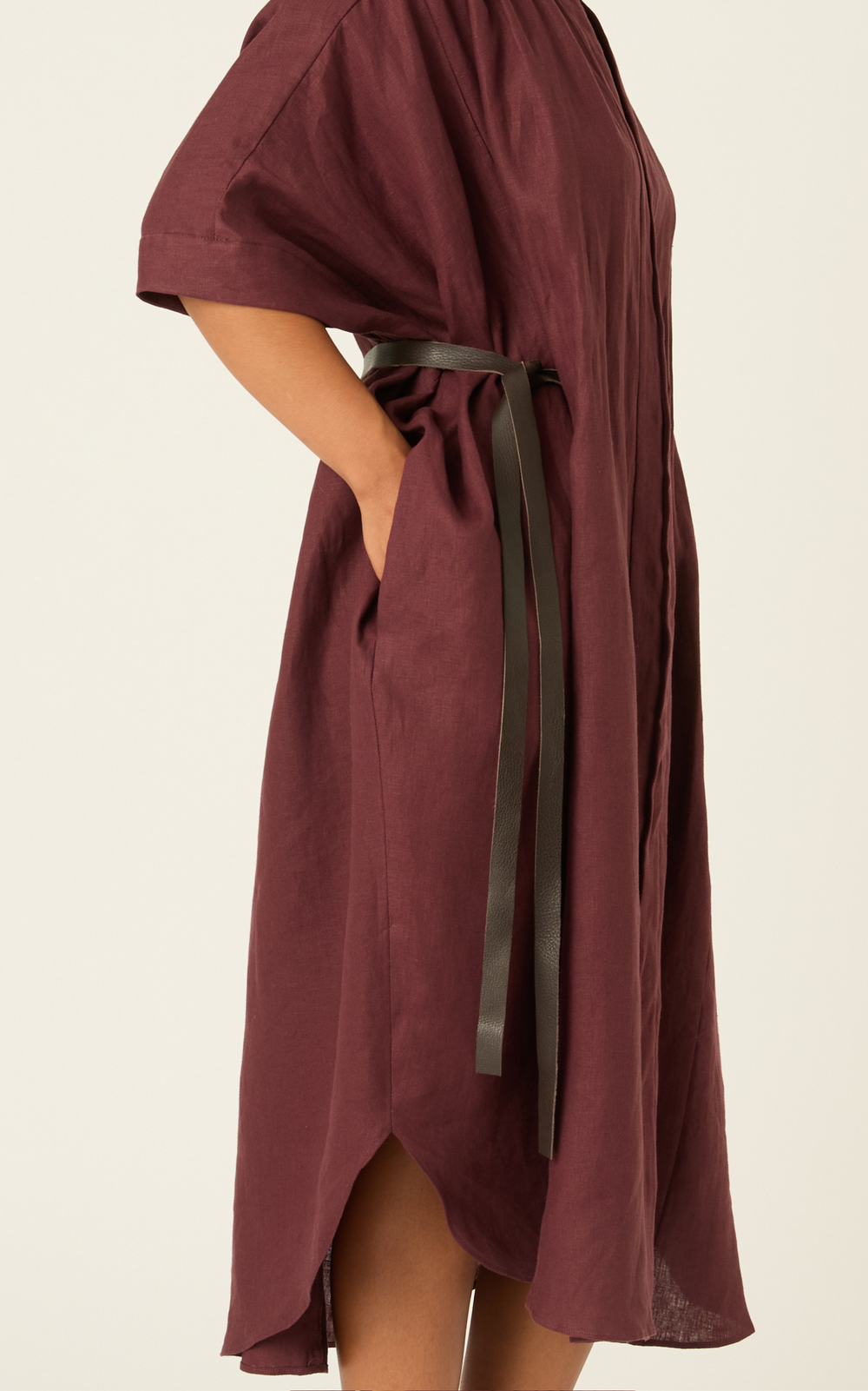 The Luxe Leather Wrap Belt - Cacao Length: Long