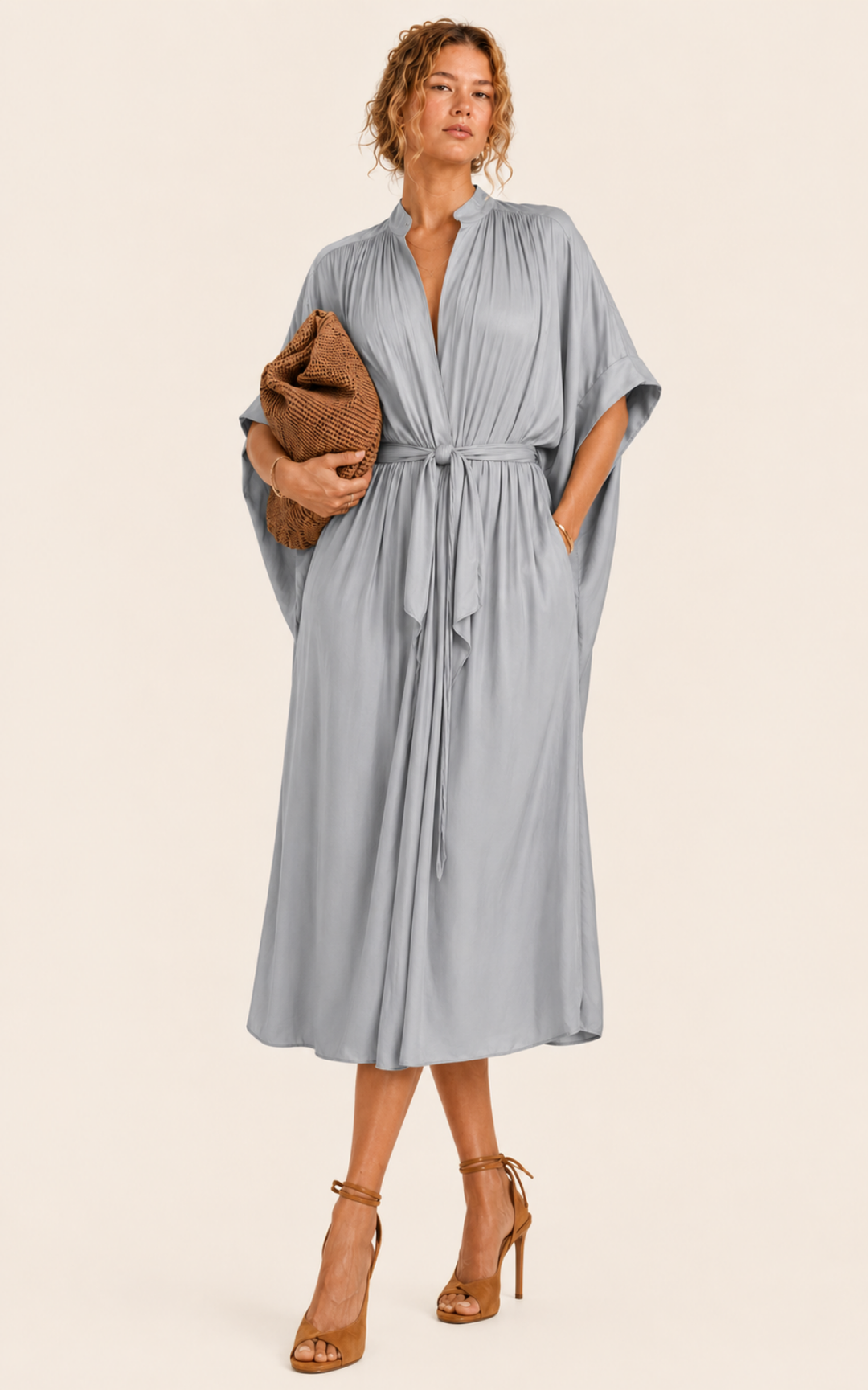 The Multiwear Shirt Dress - Moondust Grey, Midi