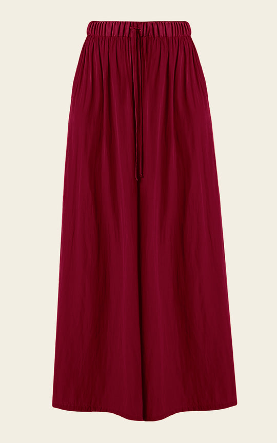 The Luxe Palazzo Pant - Blackberry