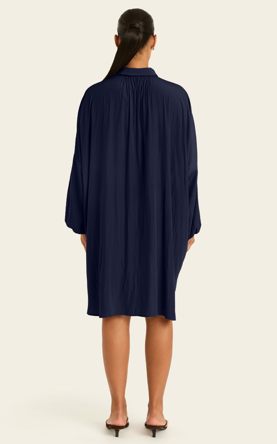 The Luxe Draper Shirt - Night Sea