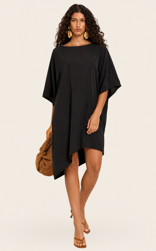 The Luxe Luna Mini Kaftan - Black