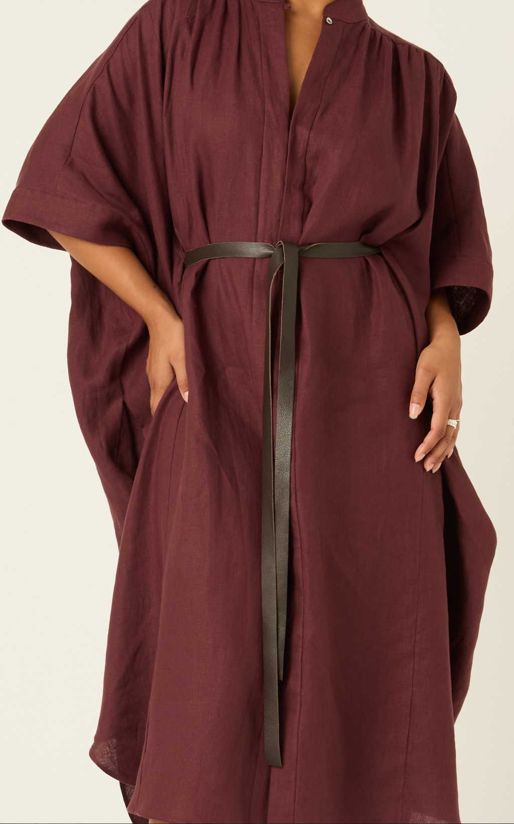 The Luxe Leather Wrap Belt - Cacao