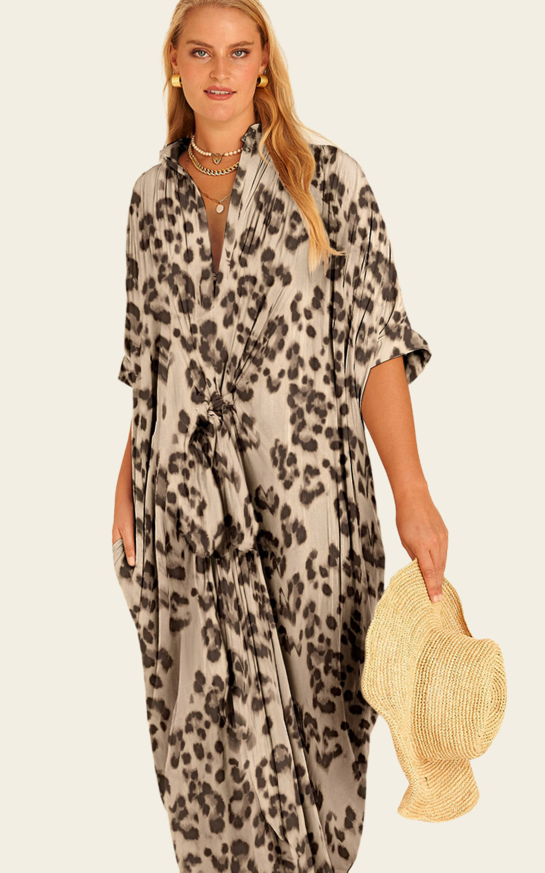 The Original Multiwear Dress - Snow Leopard, Grande