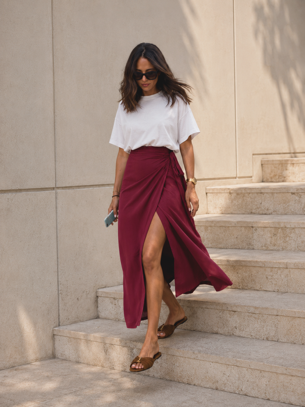 The Luxe Halo Skirt - Blackberry