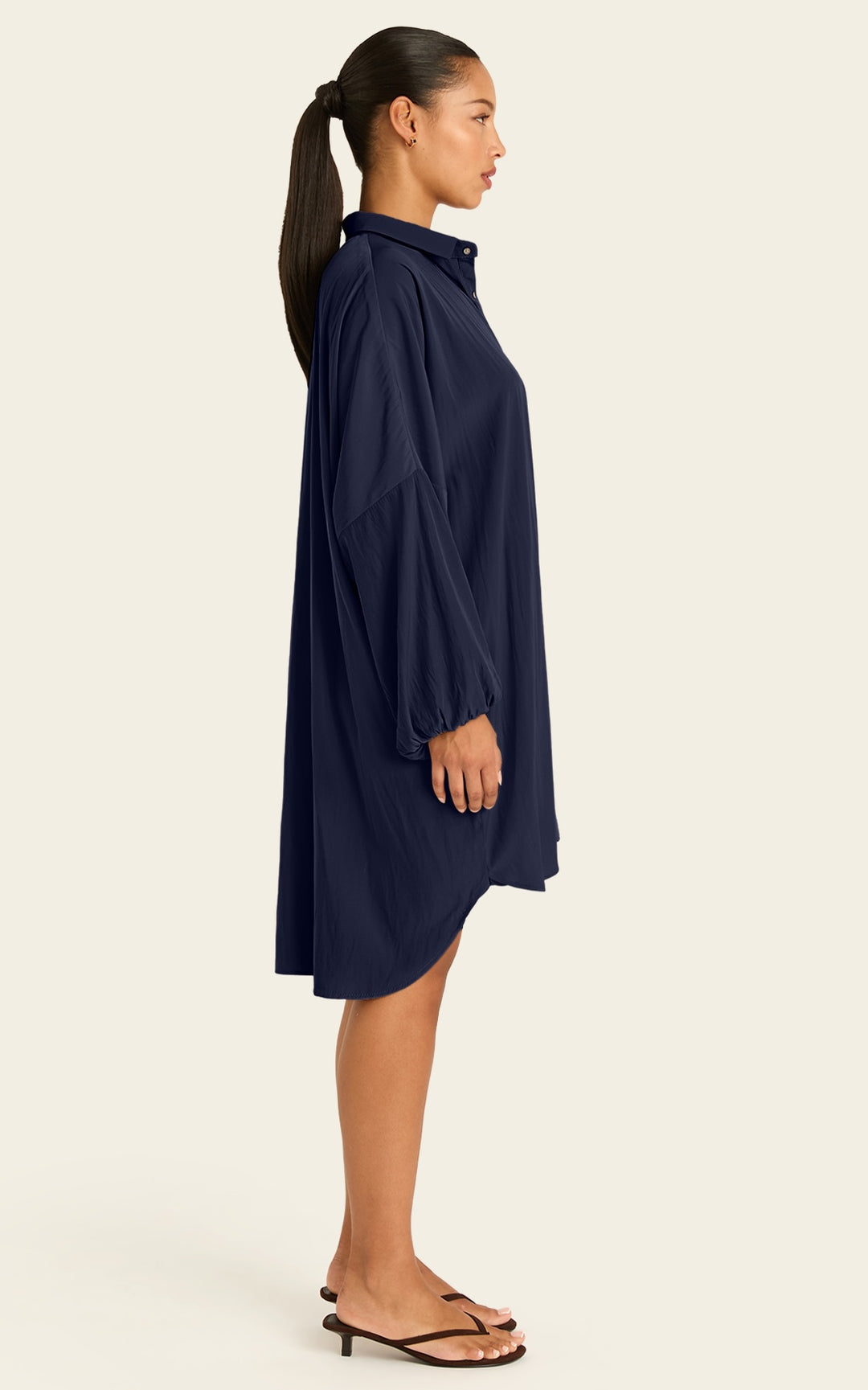 The Luxe Draper Shirt - Night Sea