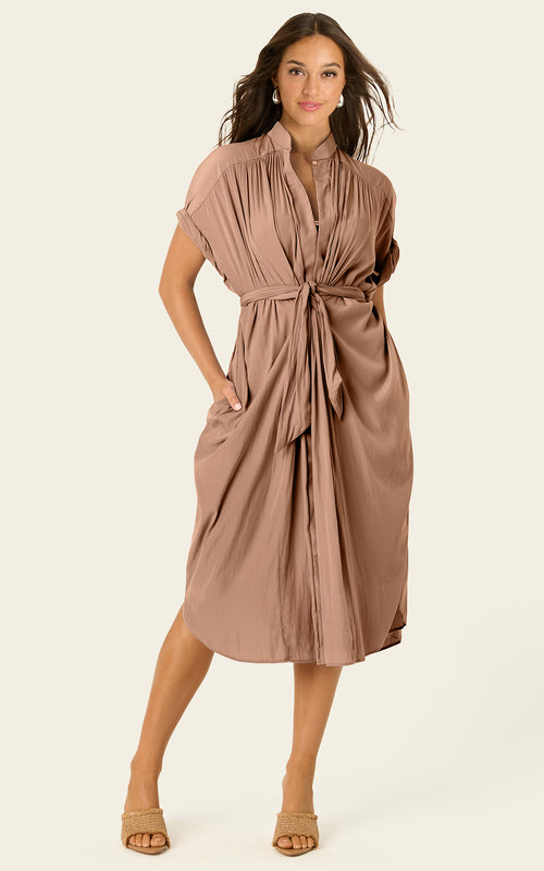 The Multiwear Shirt Dress - Chai Chameau, Midi