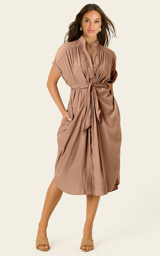 The Multiwear Shirt Dress - Chai Chameau, Midi
