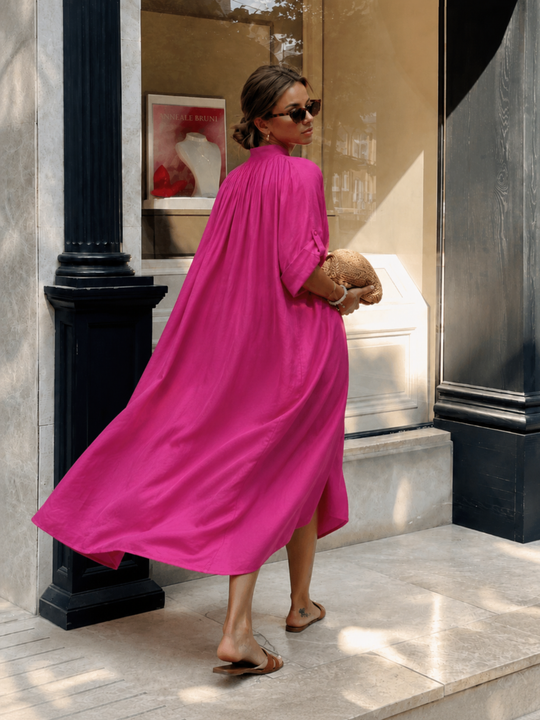 The Multiwear Shirt Dress - Peony Parfait, Midi