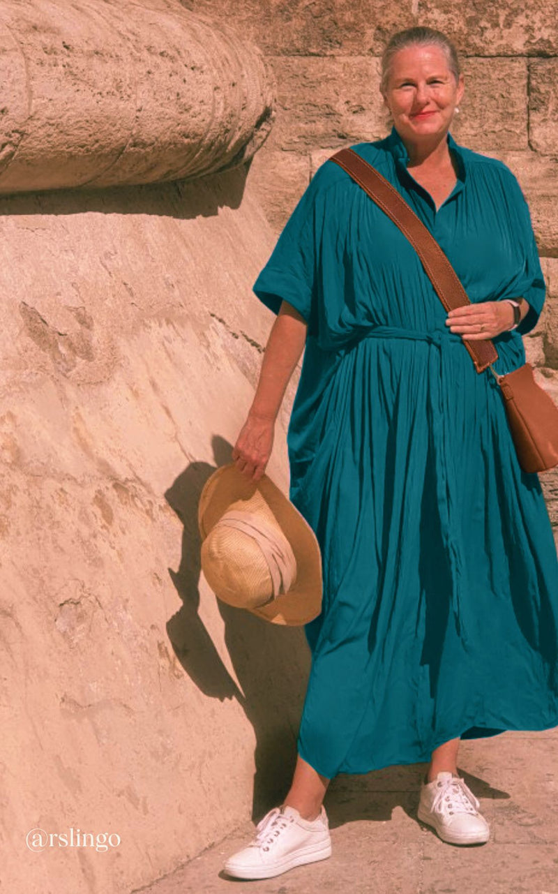 The Multiwear Shirt Dress - Juniper, Midi