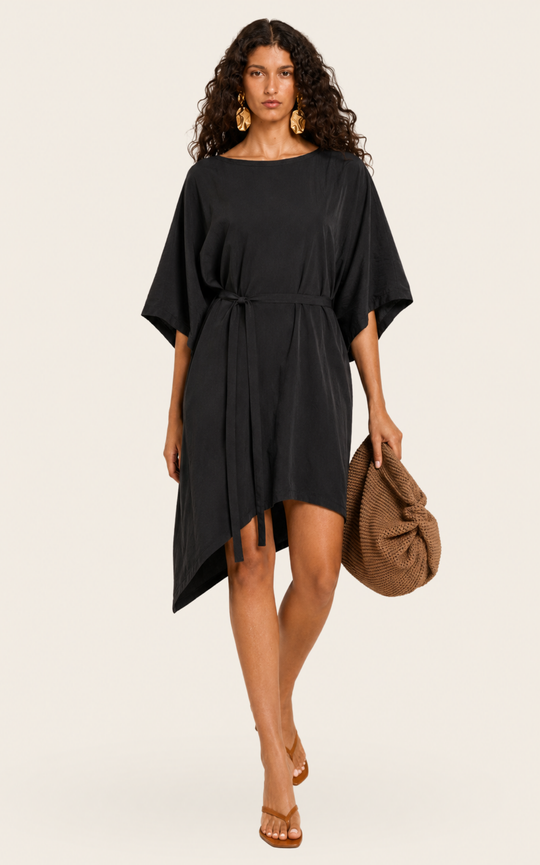 The Luxe Luna Mini Kaftan - Black