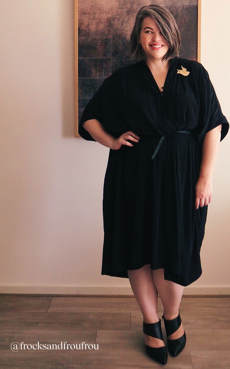 The Multiwear Shirt Dress - Black, Midi