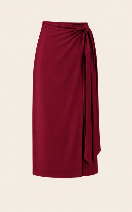 The Luxe Halo Skirt - Blackberry