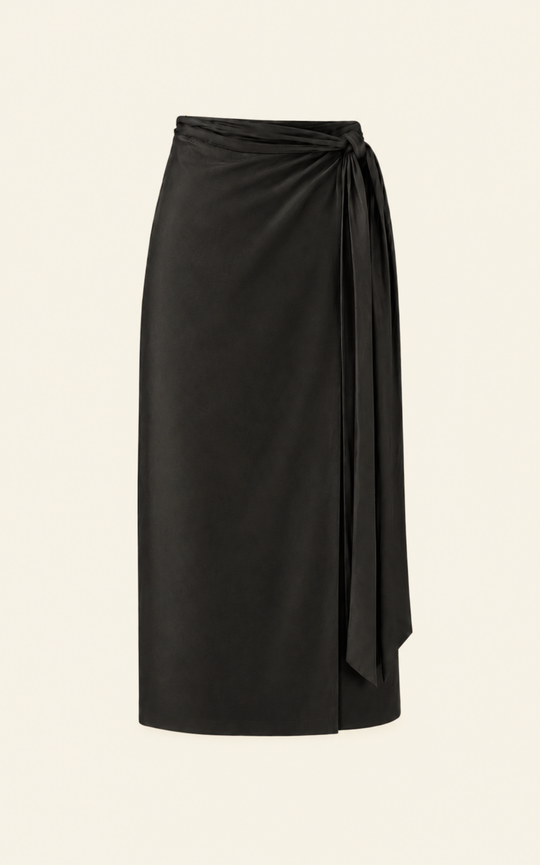 The Luxe Halo Skirt - Black