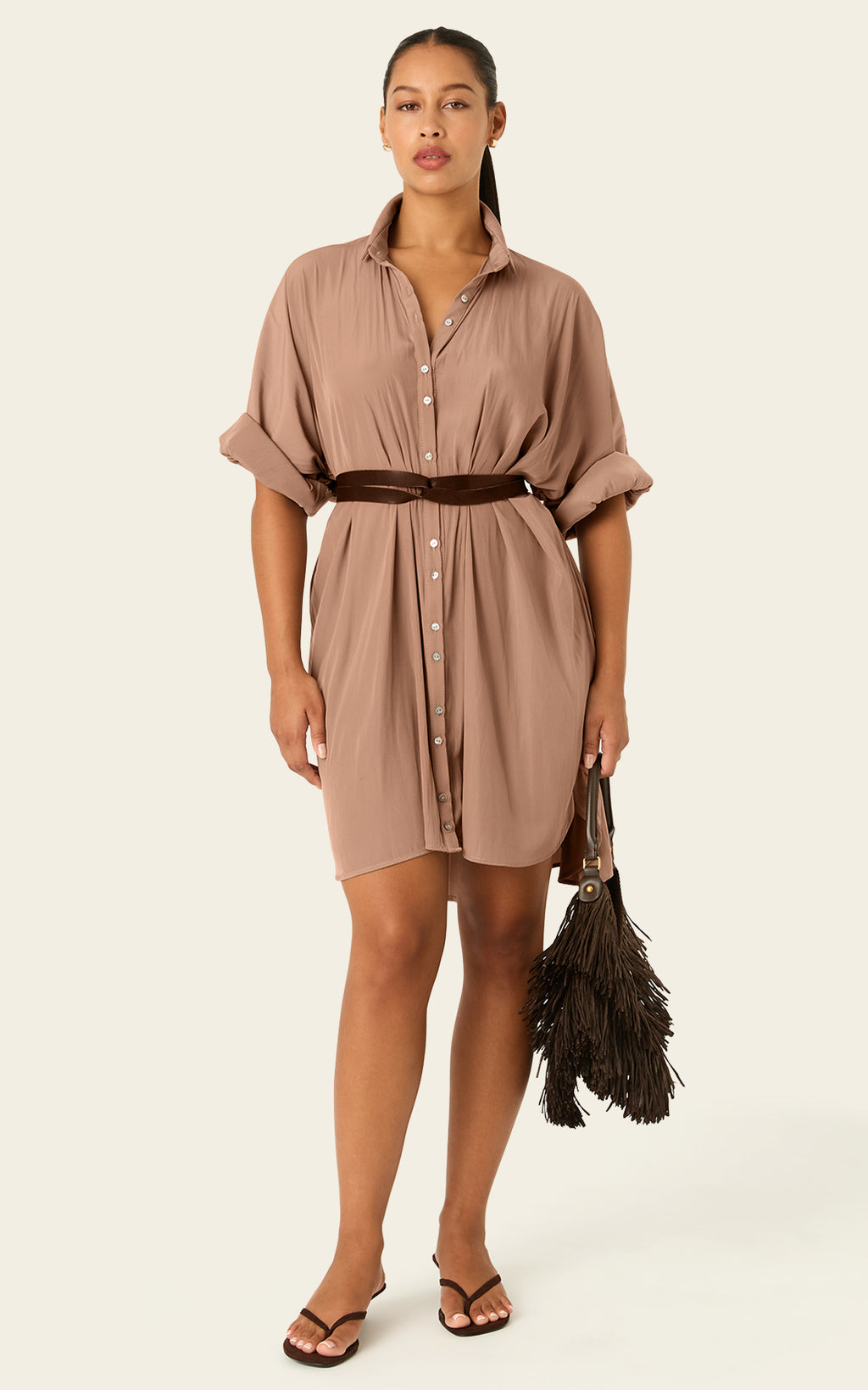 The Luxe Draper Shirt - Chai Chameau