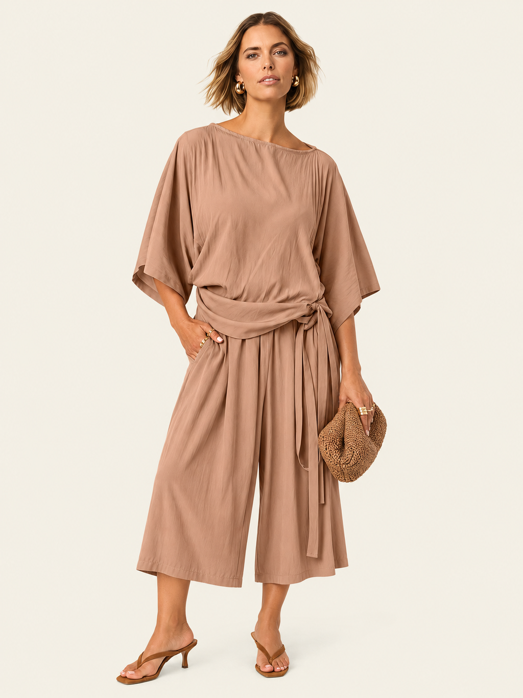 The Luxe Arc Blouse - Chai Chameau