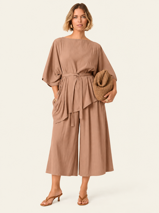 The Luxe Arc Blouse - Chai Chameau