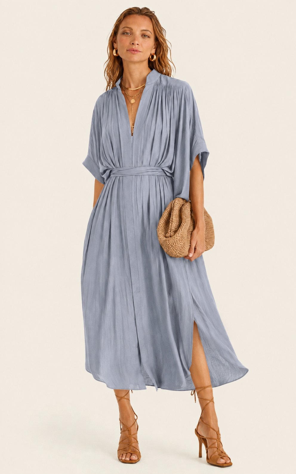 The Multiwear Shirt Dress - Bleu de Lune, Midi