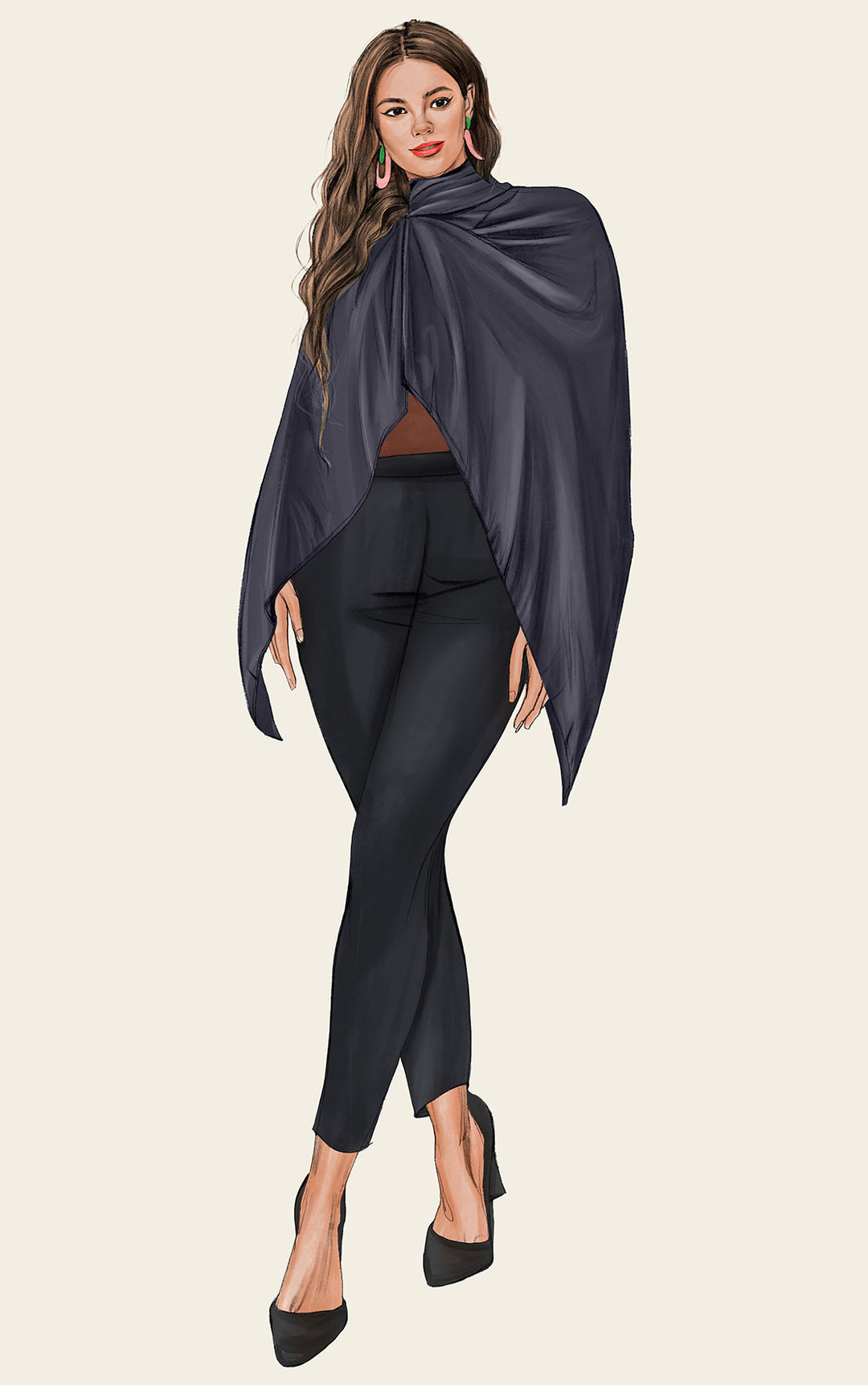 The Luxury Multiwear Wrap / skyfall grey