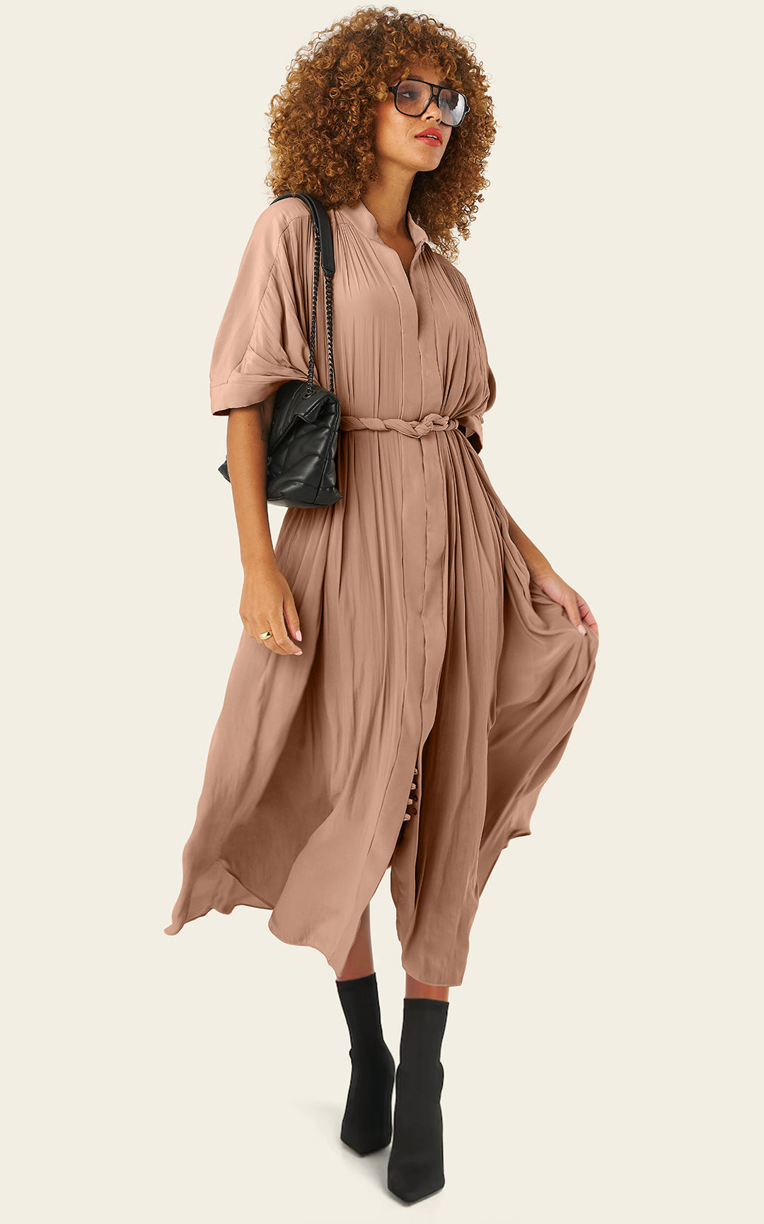 The Multiwear Shirt Dress - Chai Chameau, Grande
