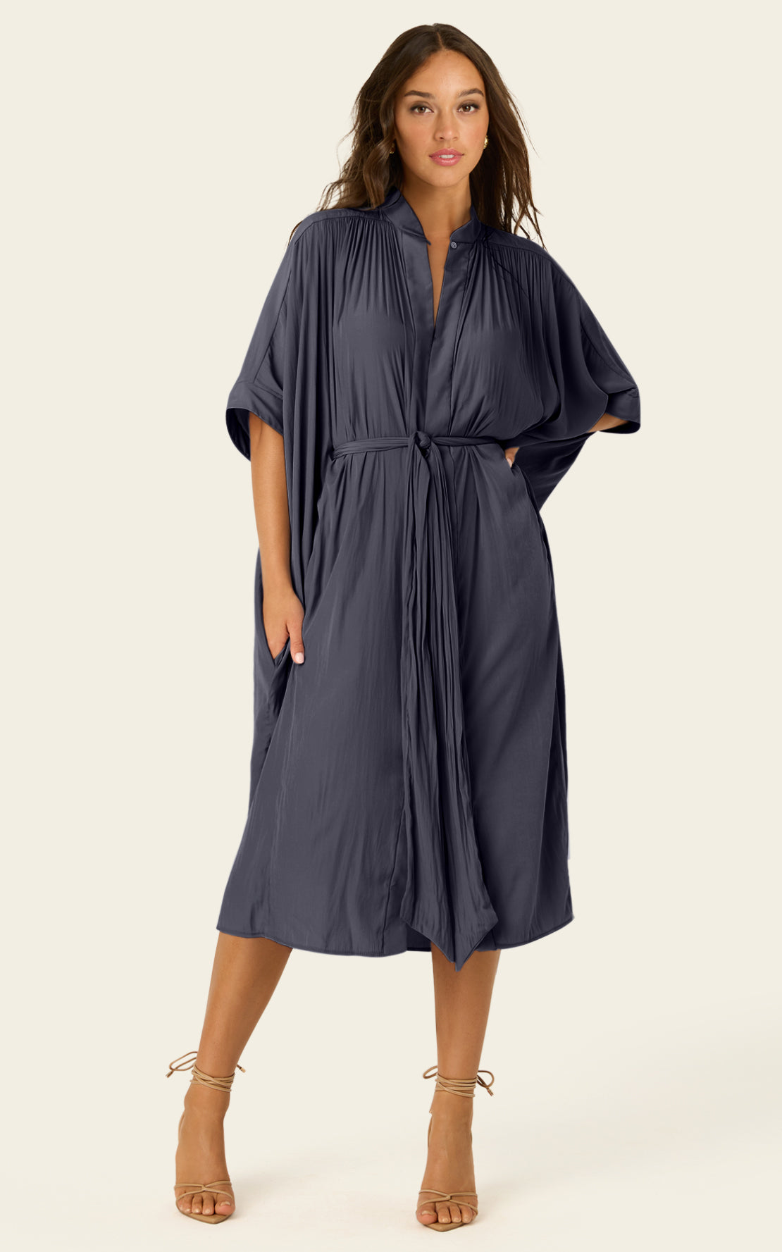 The Multiwear Shirt Dress - Skyfall Grey, Petite