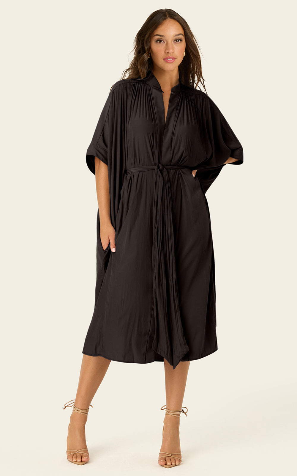 The Multiwear Shirt Dress - Black,  Petite