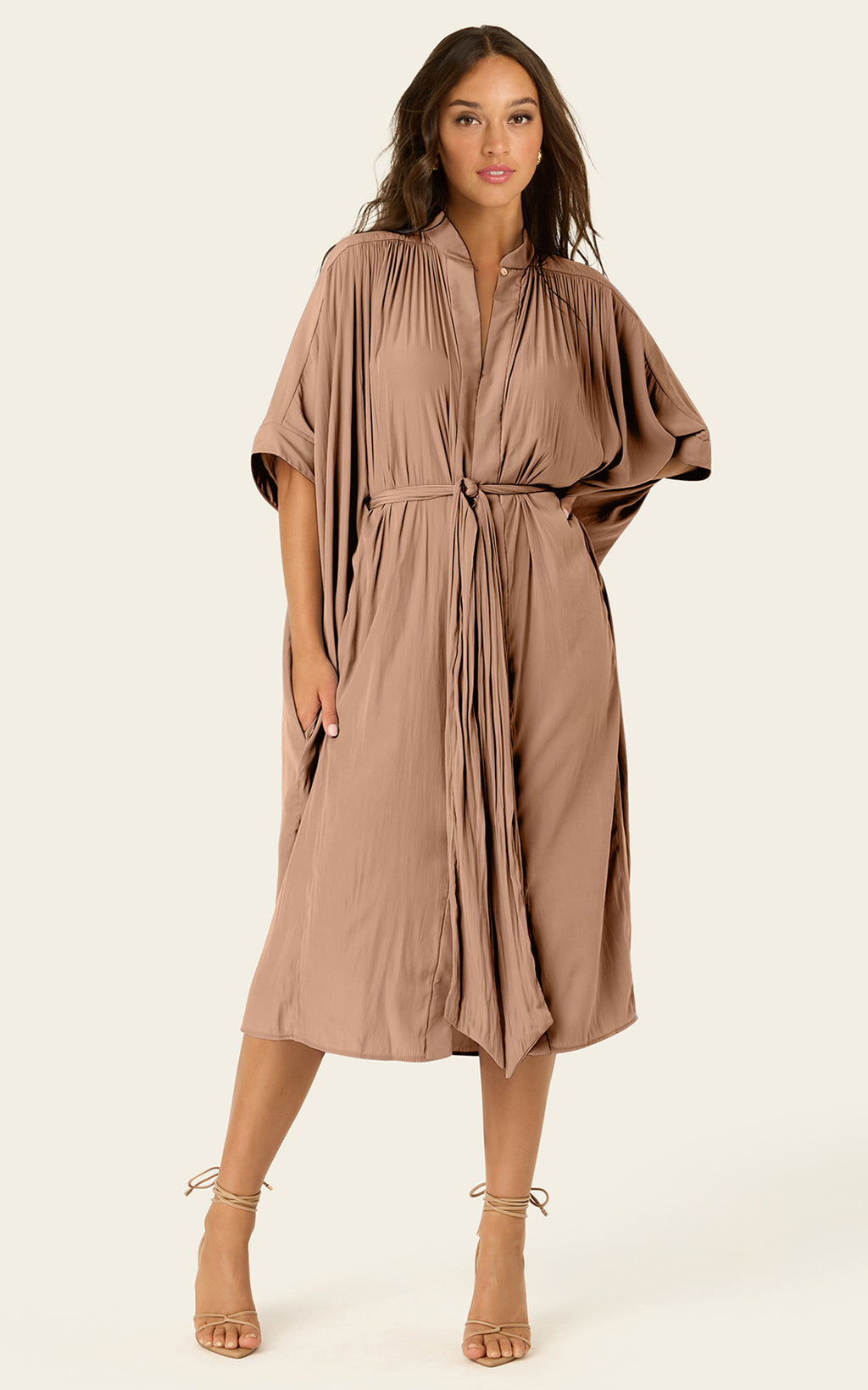 The Multiwear Shirt Dress - Chai Chameau, Petite
