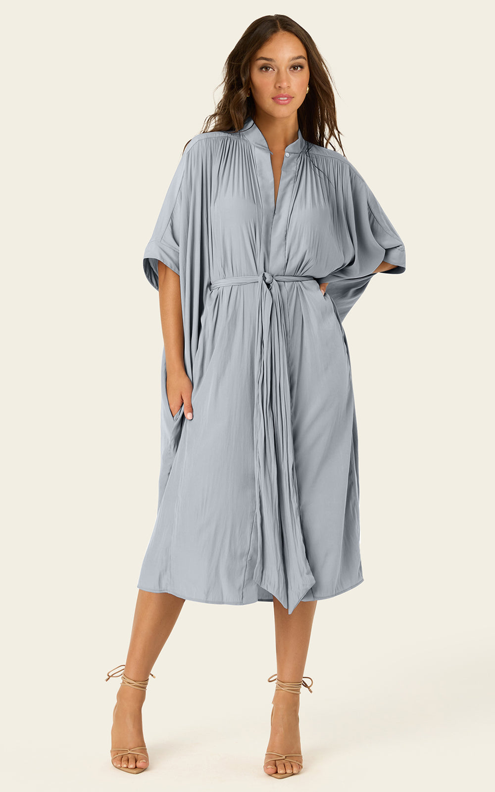 The Multiwear Shirt Dress - Moondust Grey, Petite