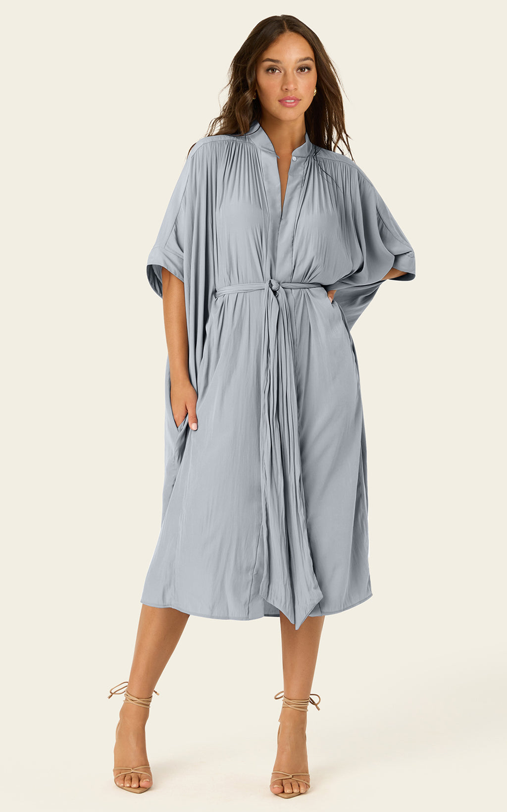 The Multiwear Shirt Dress - Moondust Grey, Petite