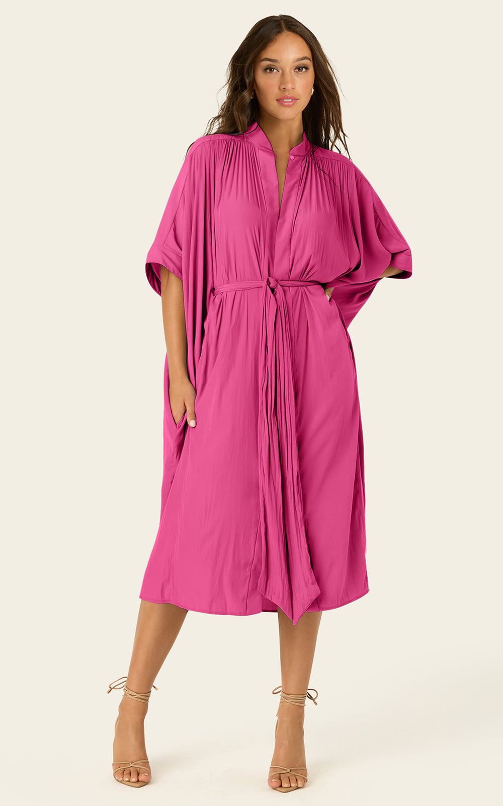 The Multiwear Shirt Dress - Peony Parfait, Petite