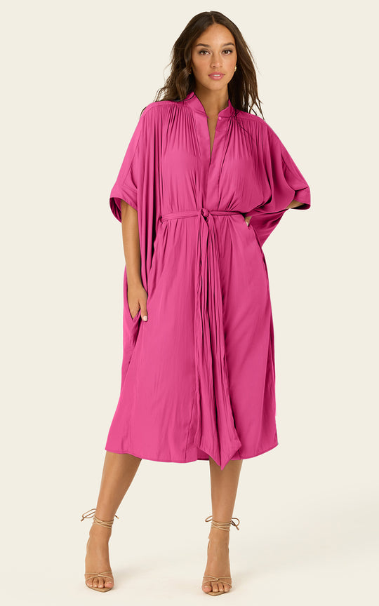 The Multiwear Shirt Dress - Peony Parfait, Petite