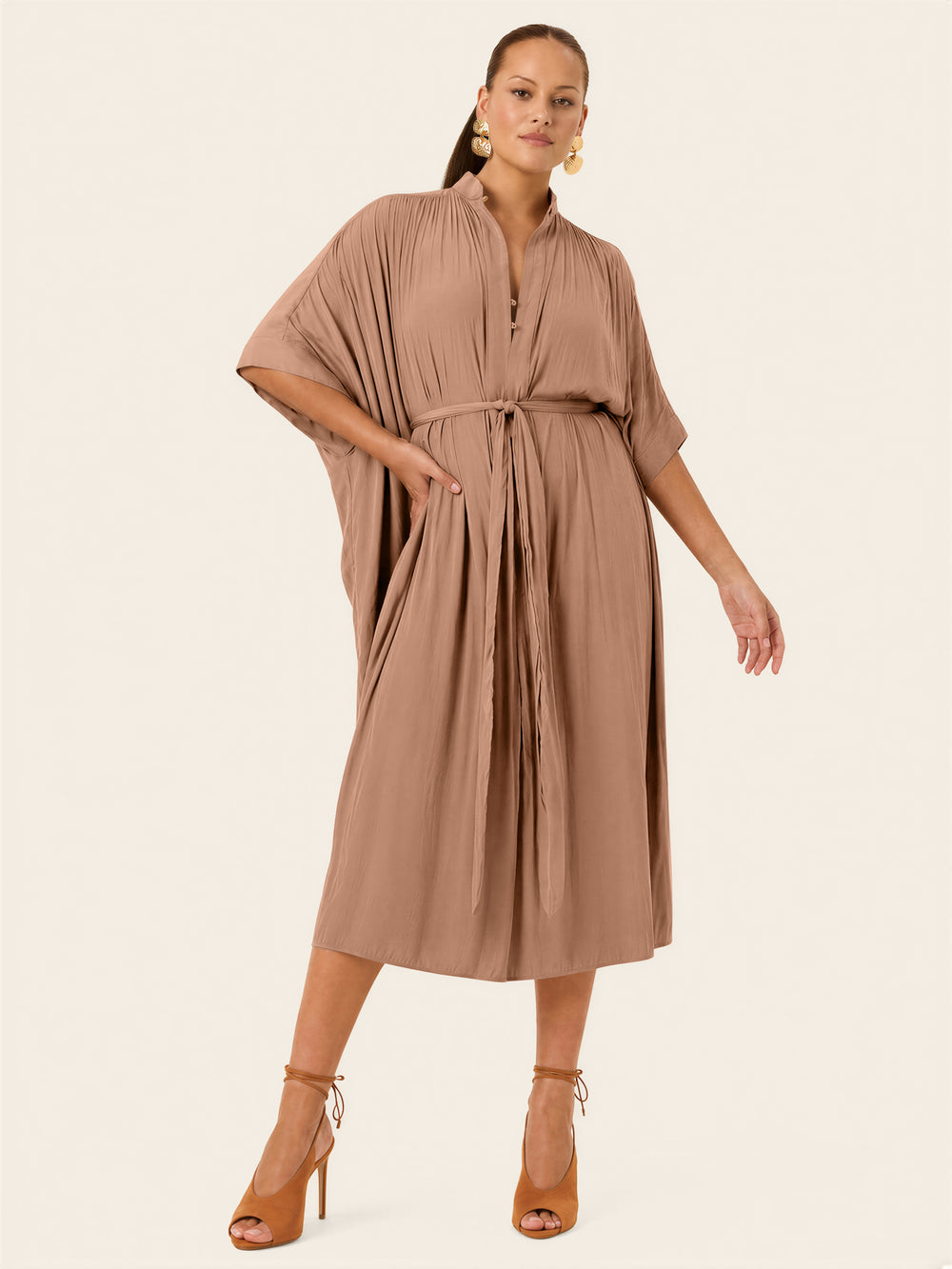 The Multiwear Shirt Dress - Chai Chameau, Midi