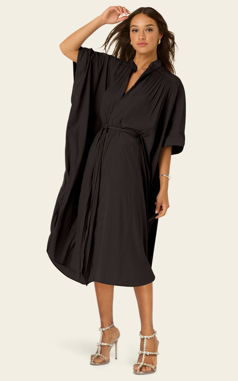 The Multiwear Shirt Dress - Black,  Petite