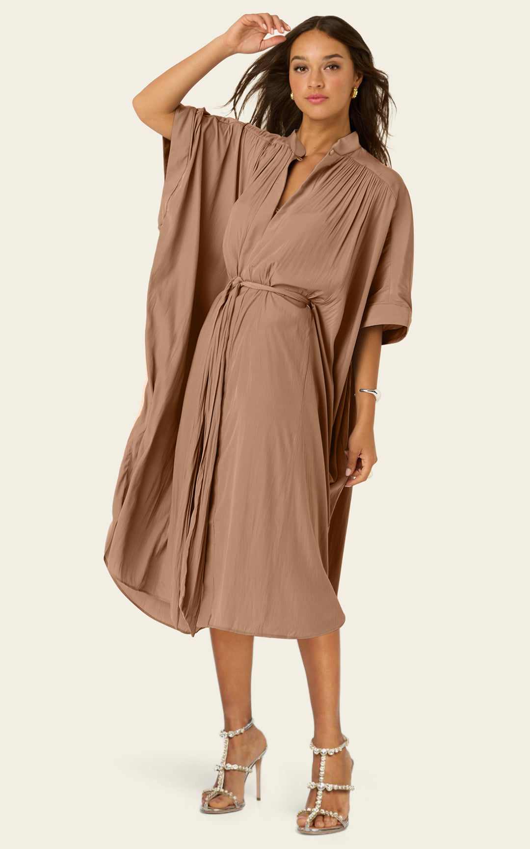 The Multiwear Shirt Dress - Chai Chameau, Petite