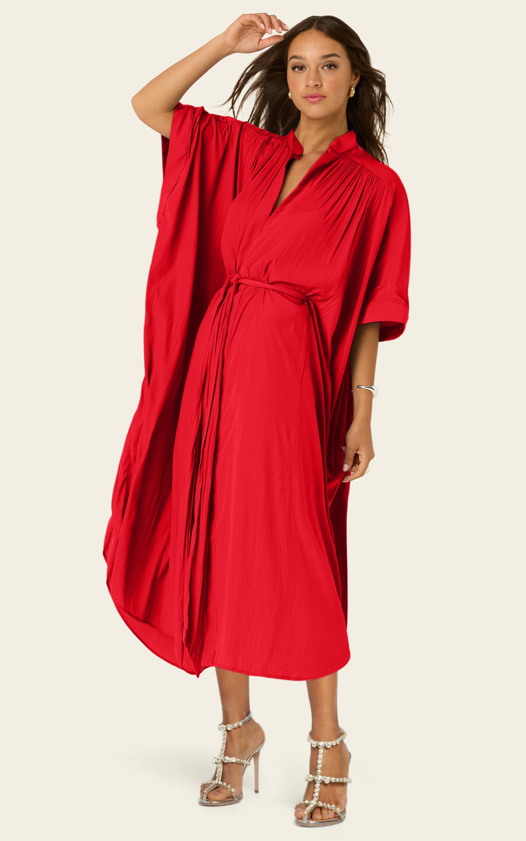 The Multiwear Shirt Dress - Rouge Délice, Grande